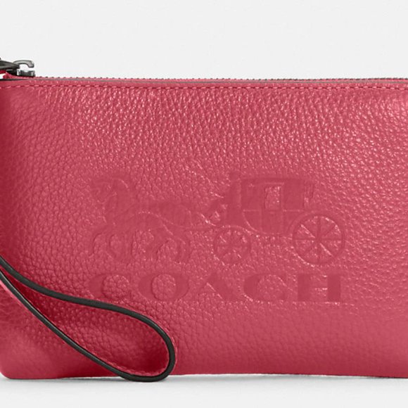 COACH CORNER ZIP WRISTLET WITH HORSE AND CARRIAGE - Picture 4 of 11